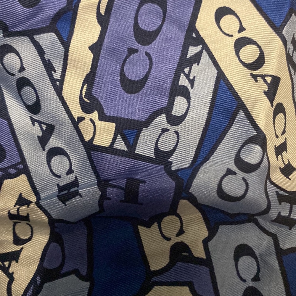 Coach Silk Scarf Long Rectangular Shape - image 1